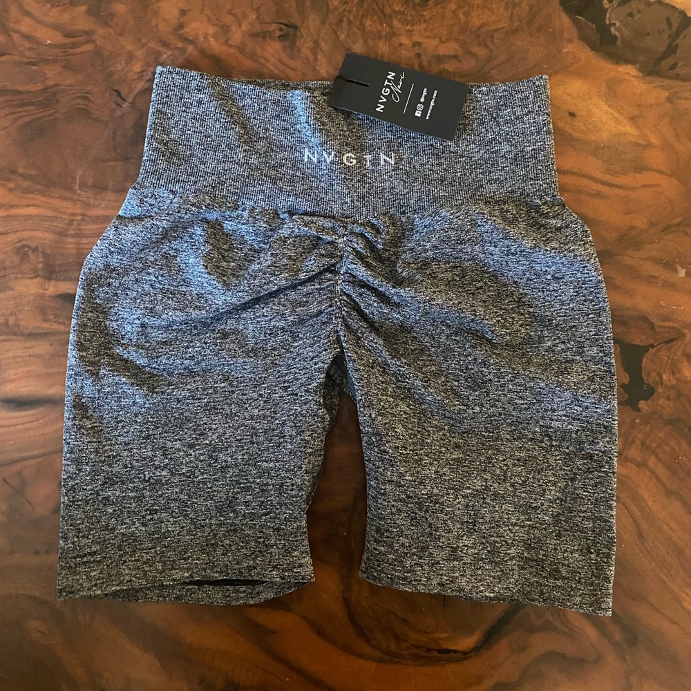 NVGTN Scrunch Seamless Black Speckled Shorts